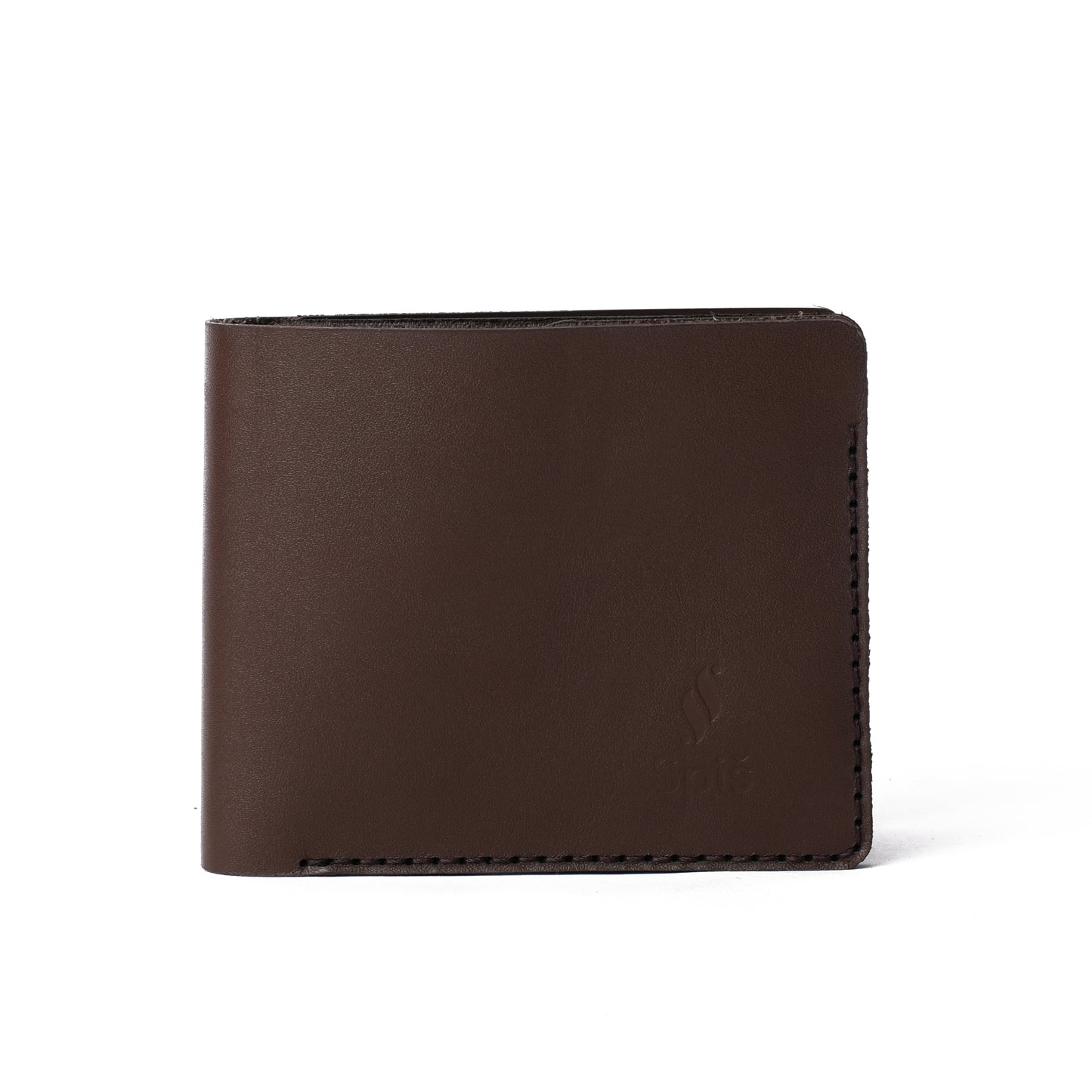 Brown bifold leather wallet