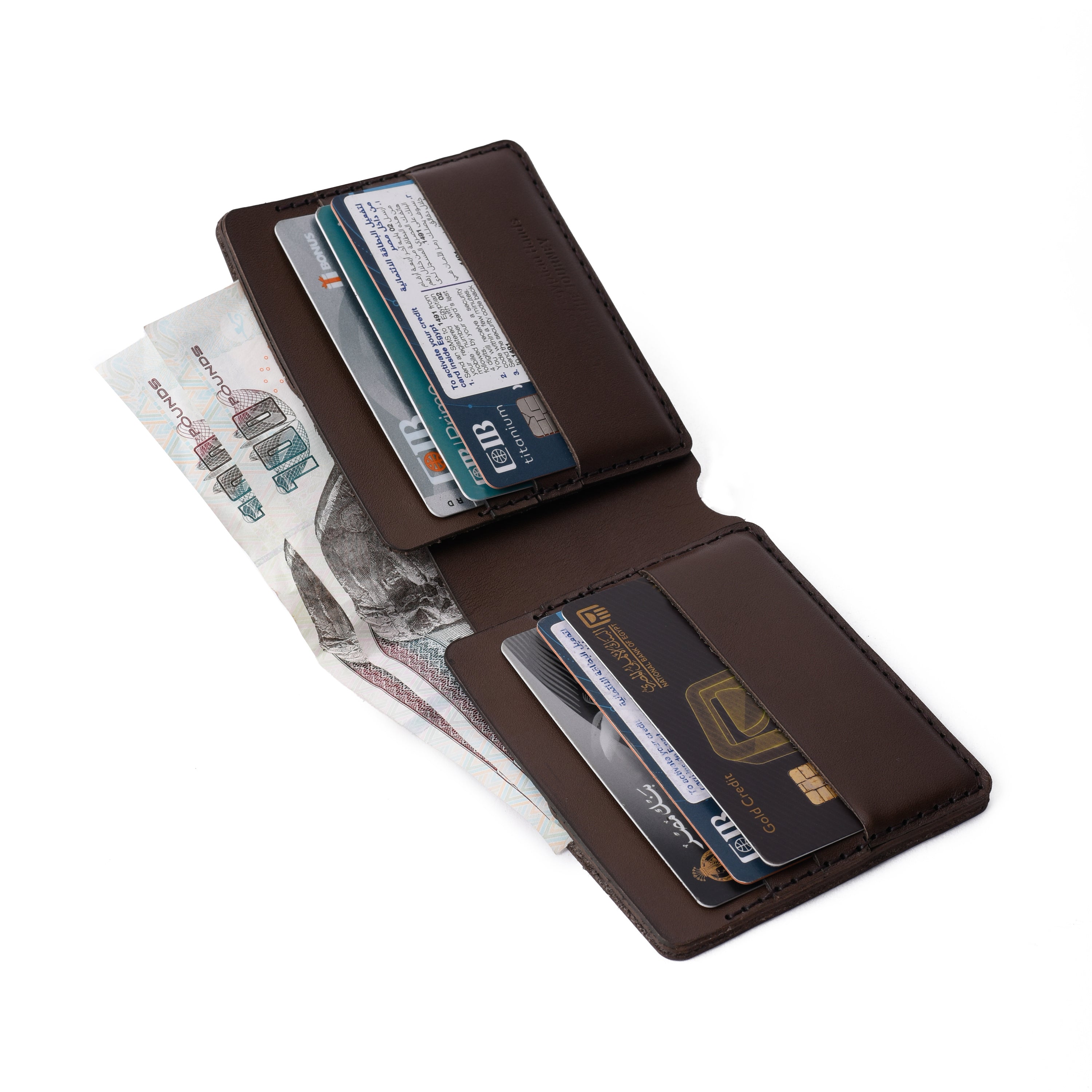 Brown bifold leather wallet – Spiš.