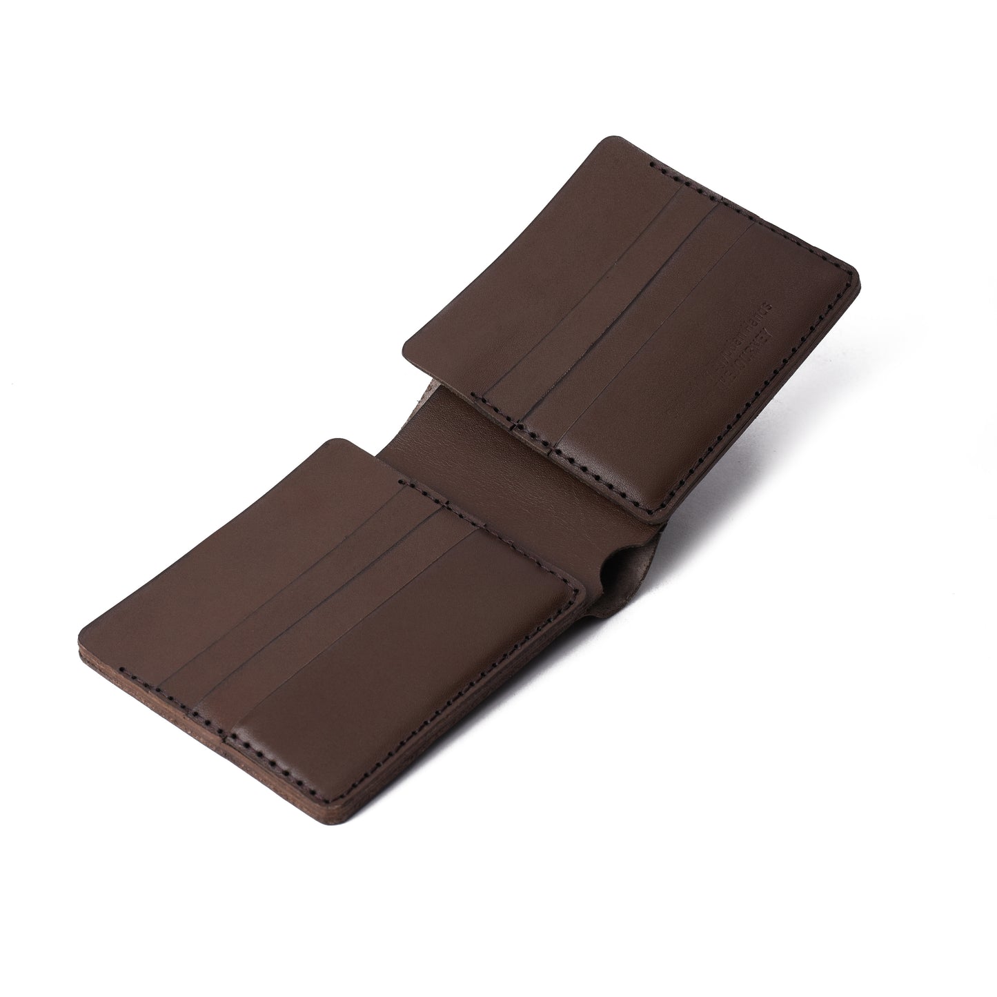 Brown bifold leather wallet