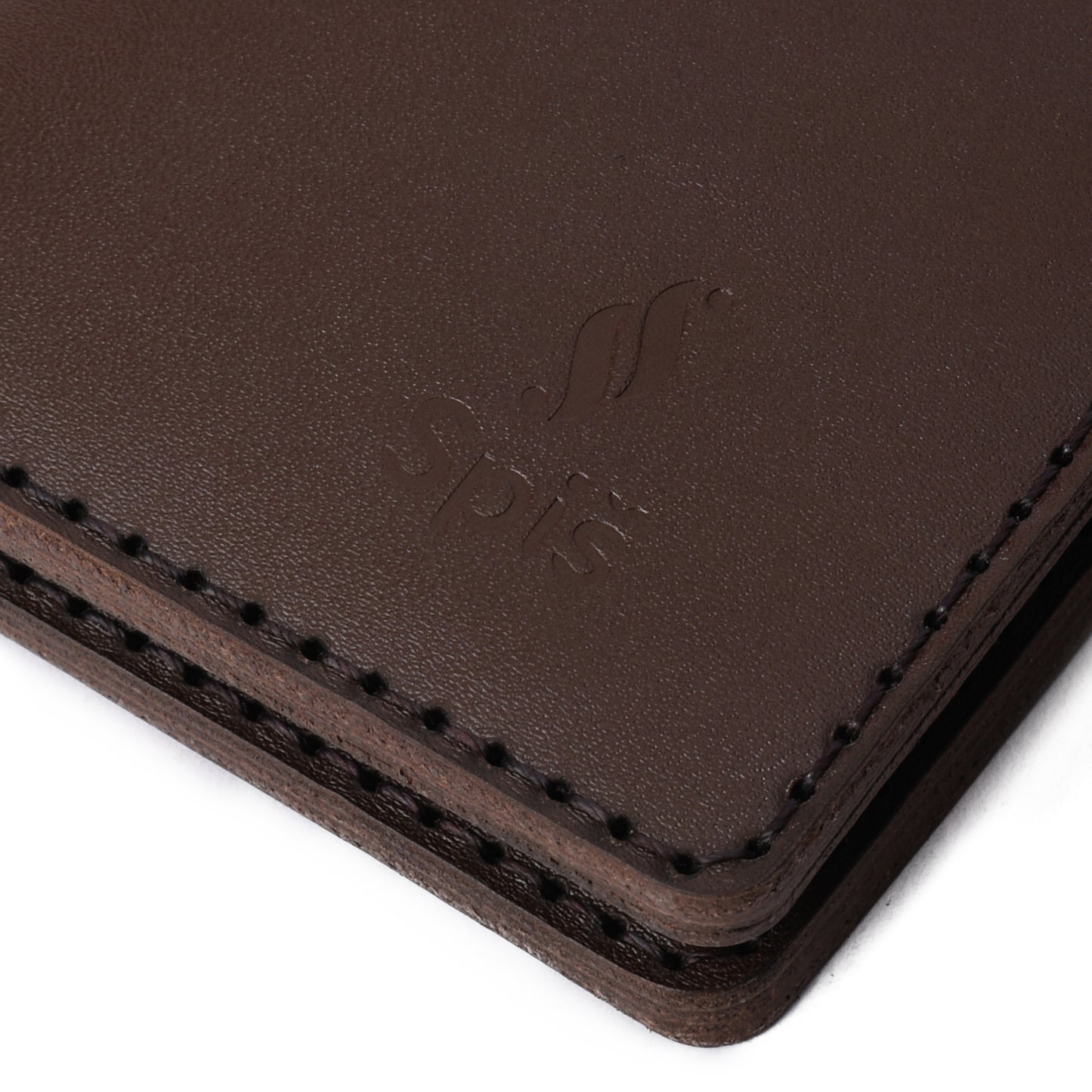 Slim brown leather wallet