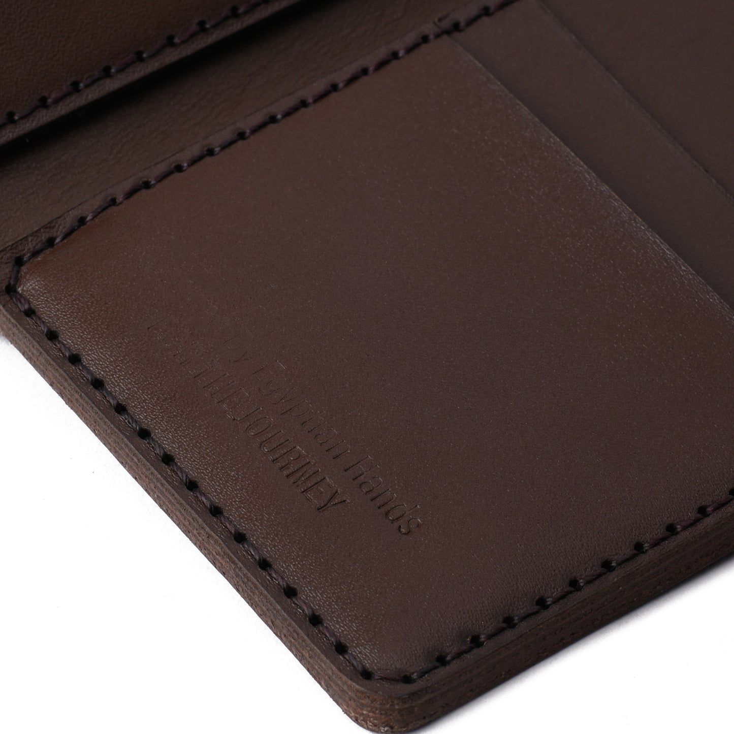Slim brown leather wallet