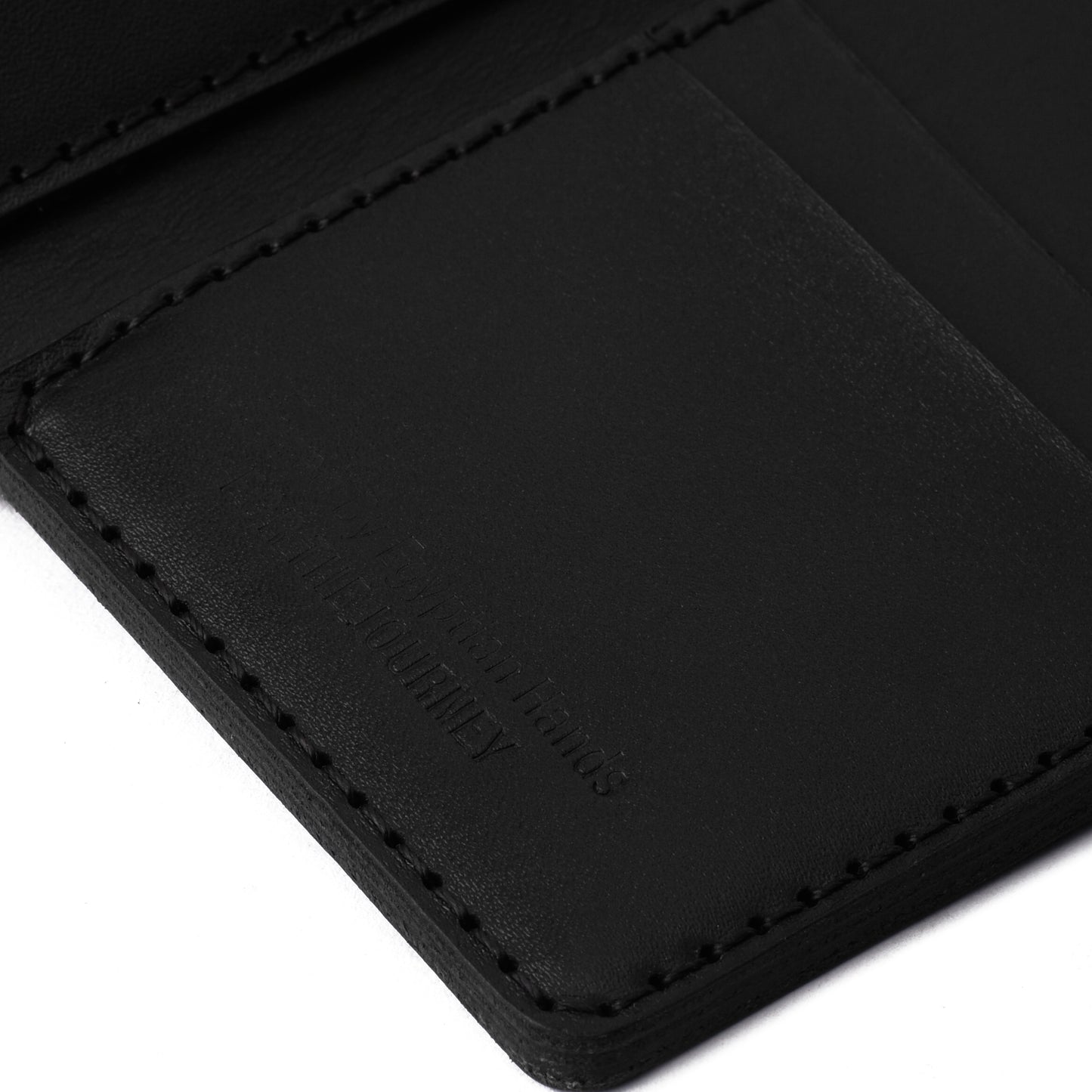 Slim black leather wallet