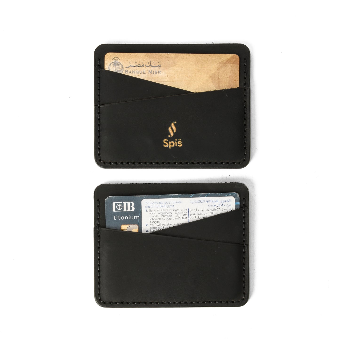 (2X) Classic Minimal Cardholder for women | Black