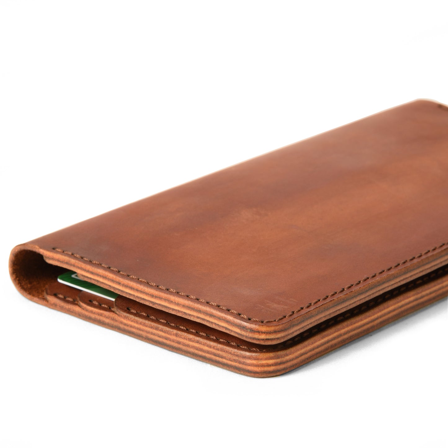 Portcullis Long Leather Wallet for women | Brown