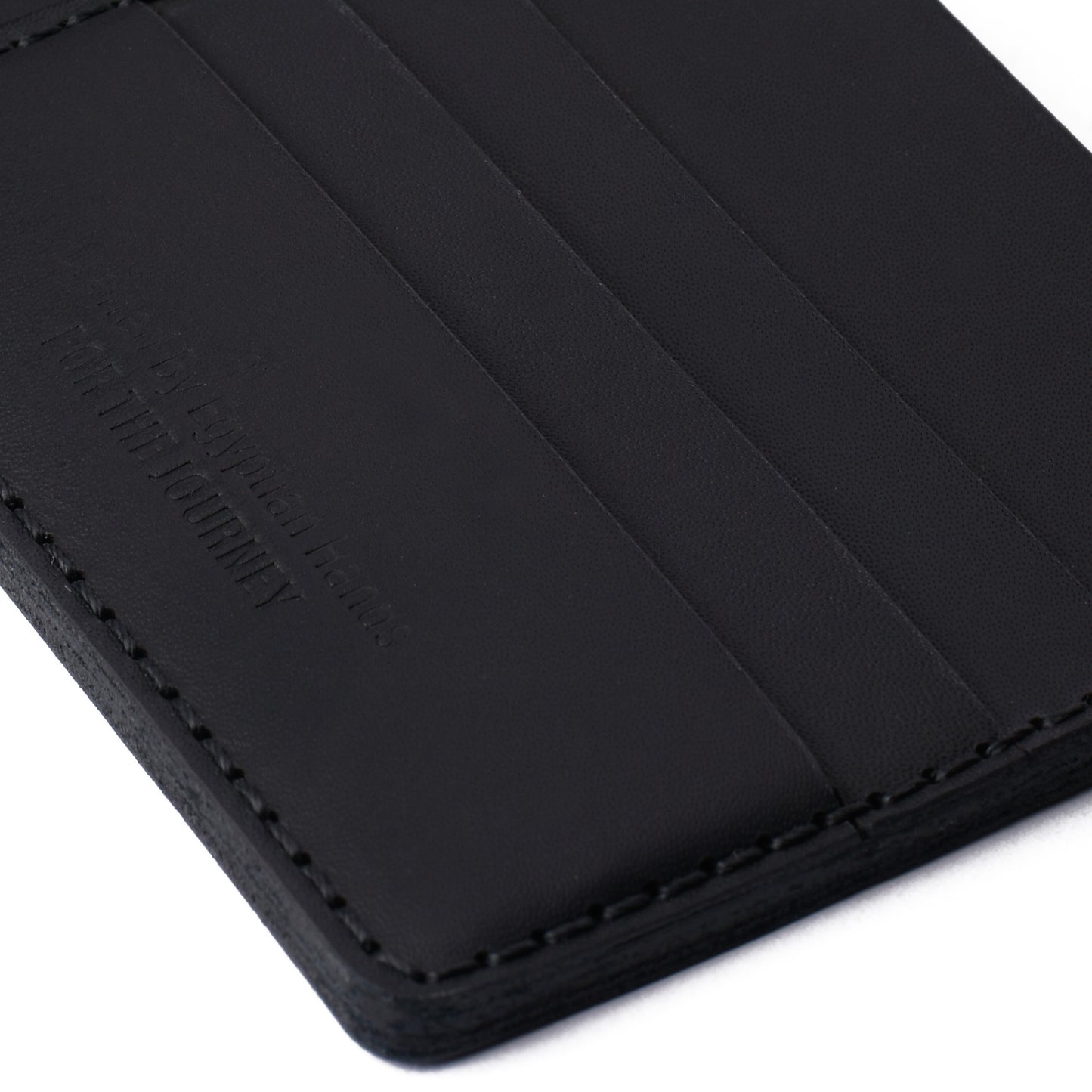 Black bifold leather wallet