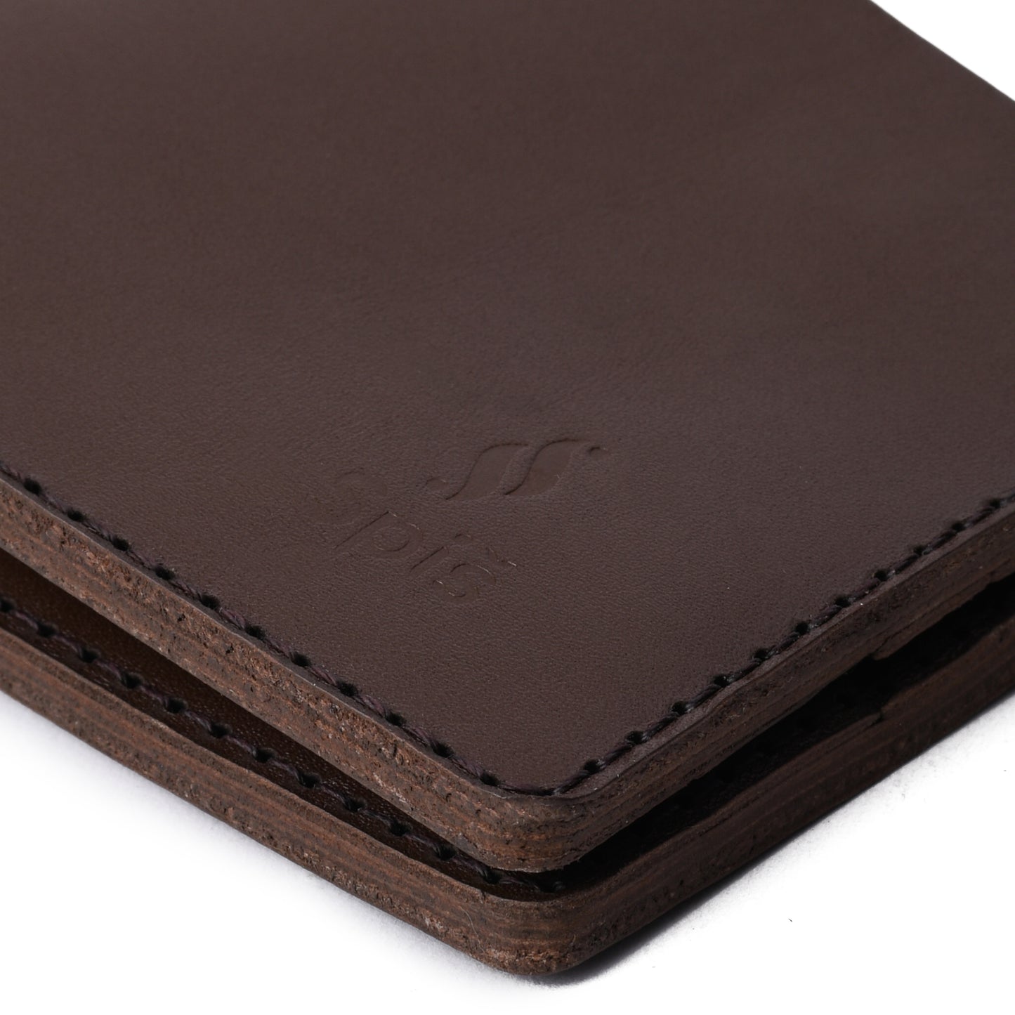 Brown bifold leather wallet