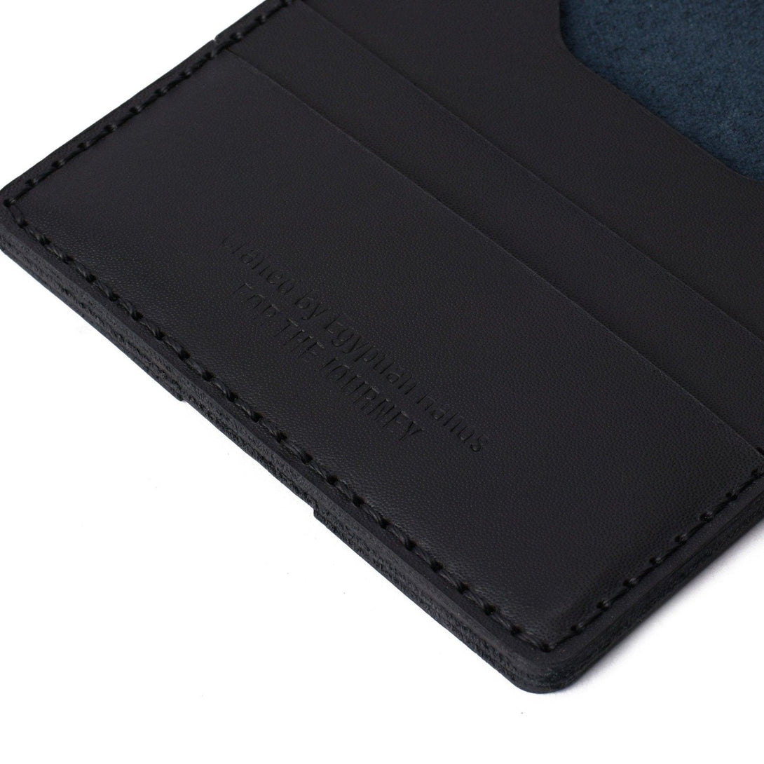 Bifold black leather cardholder - Spiš.