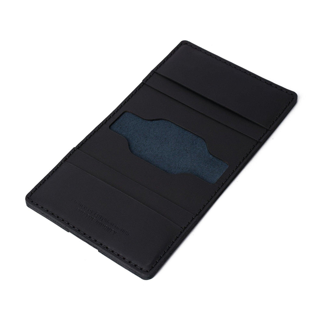 Bifold black leather cardholder - Spiš.