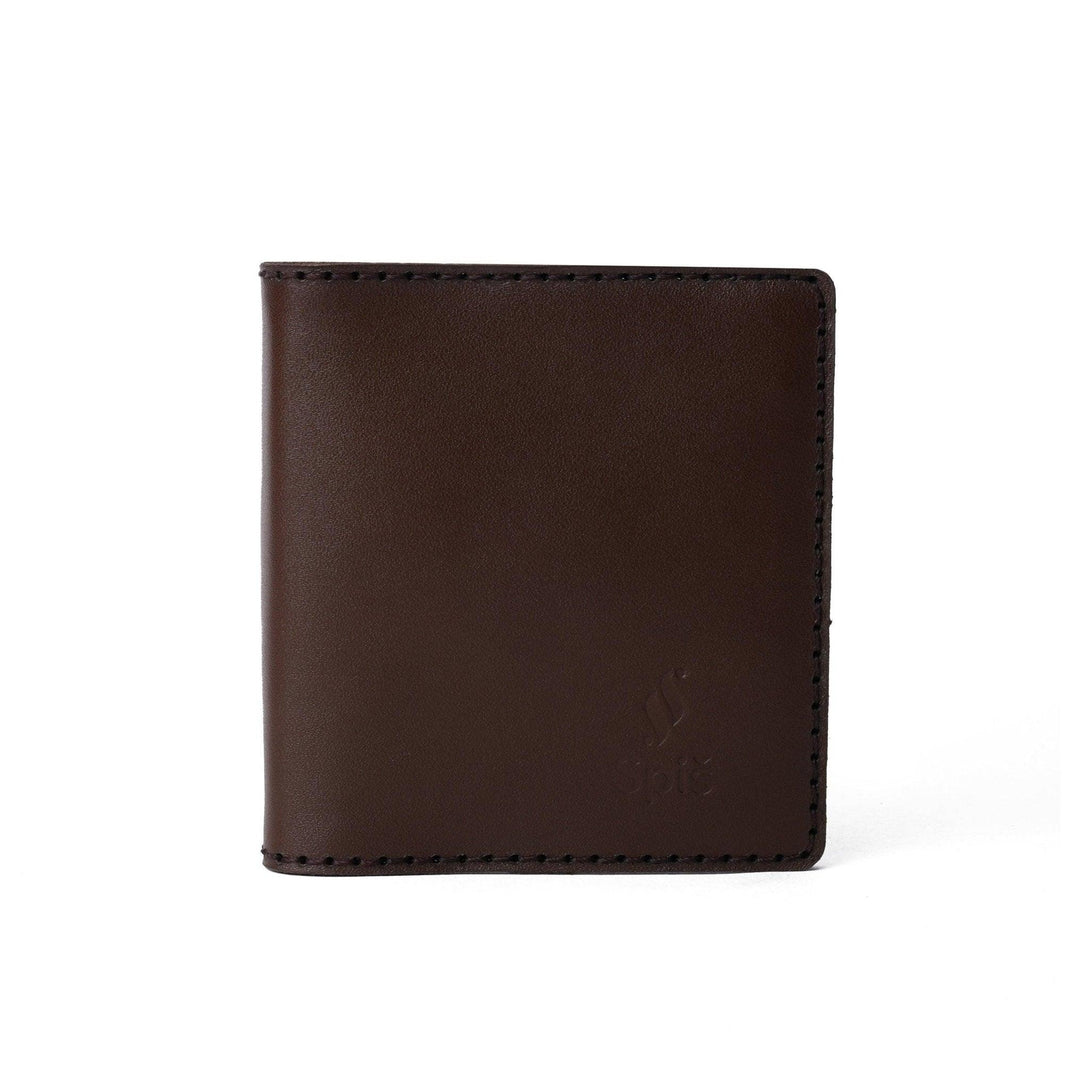 Bifold brown leather cardholder - Spiš.