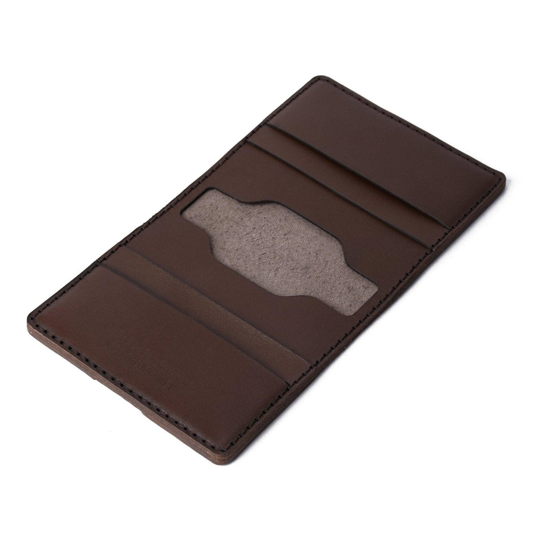 Bifold brown leather cardholder - Spiš.