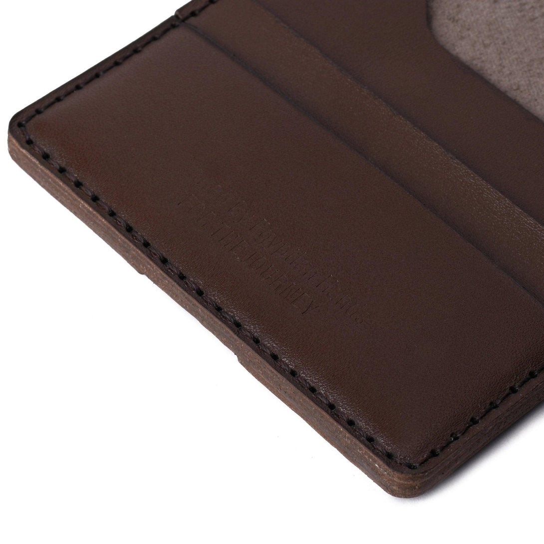 Bifold brown leather cardholder - Spiš.