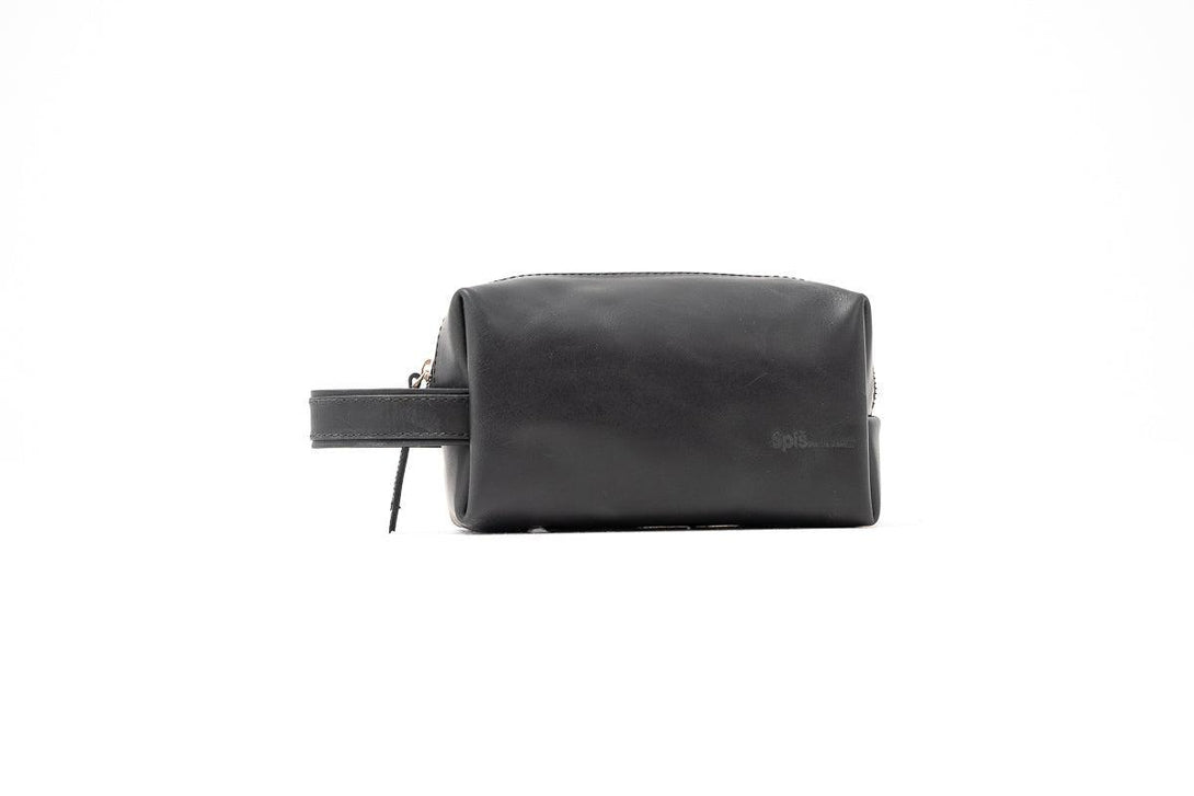 Black Cupola Leather Travel Pouch - Spiš.