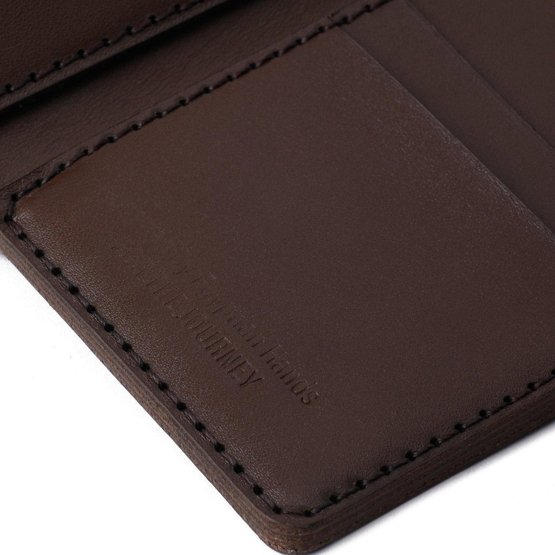 Slim brown leather wallet - Spiš.