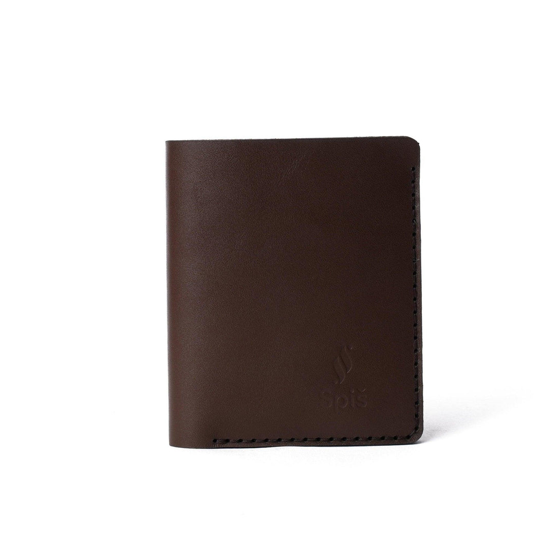 Slim brown leather wallet - Spiš.