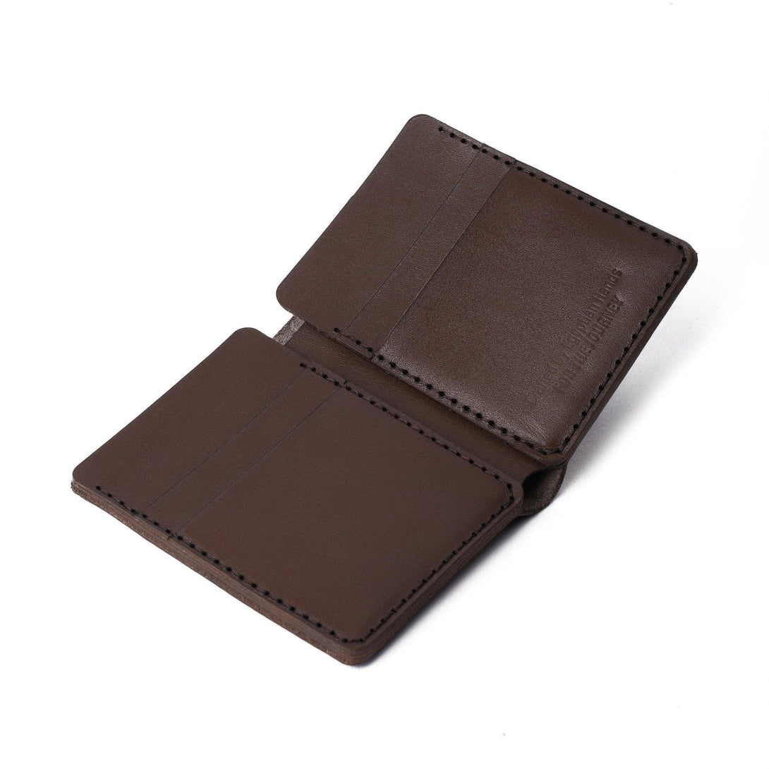 Slim brown leather wallet - Spiš.