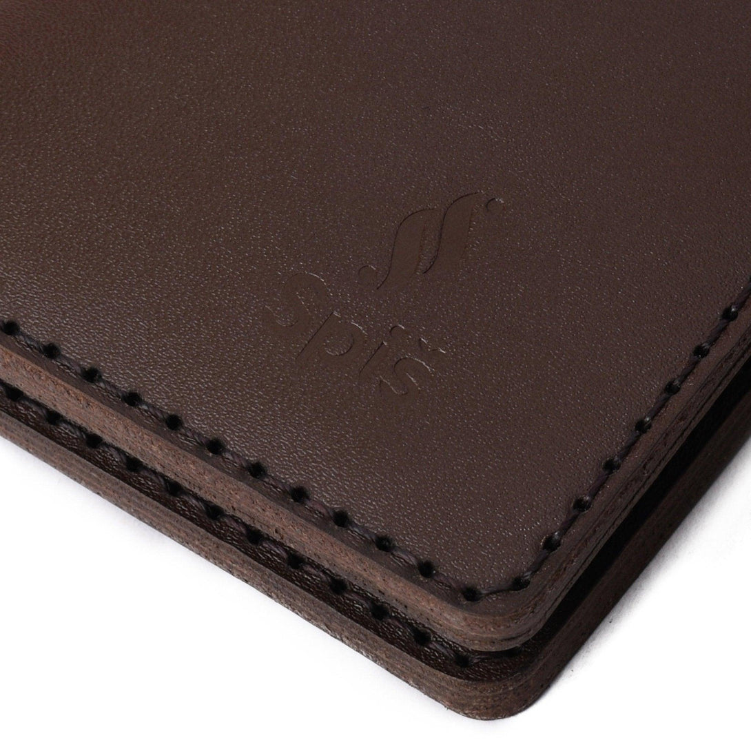 Slim brown leather wallet - Spiš.